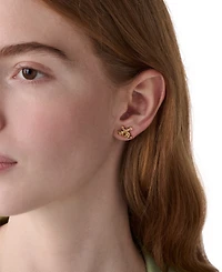 kate spade new york Gold-Tone Love You, Mom Bunny Stud Earrings