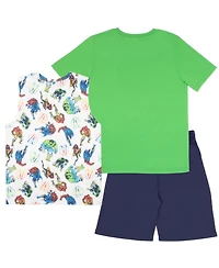 Avengers Boys 3 Piece T-Shirt, Tank Top and Shorts Outfit Set