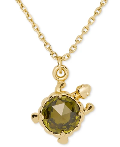 kate spade new york Gold-Tone Secret Garden Turtle Short Pendant Necklace