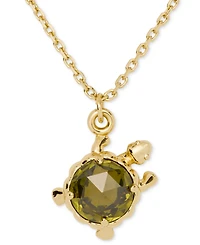 kate spade new york Gold-Tone Secret Garden Turtle Short Pendant Necklace