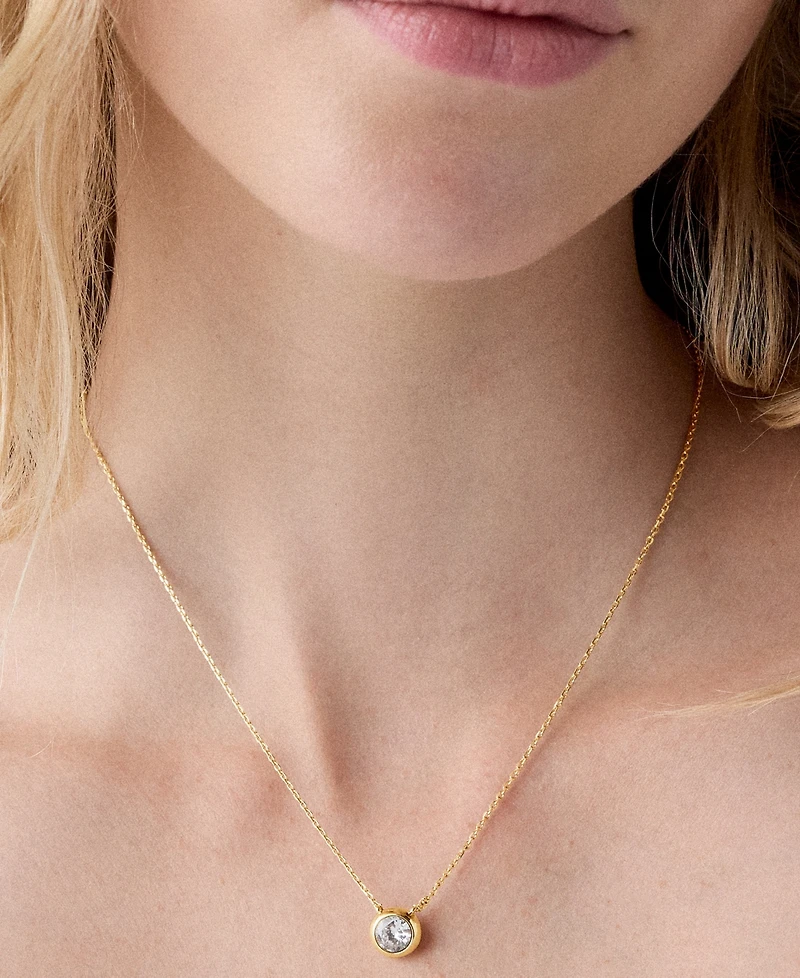 kate spade new york Gold-Tone Molten Glass Stone Short Pendant Necklace