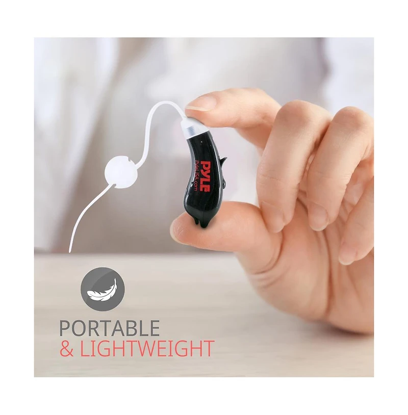 Pyle Digital Hearing Amplifier with Noise Reduction and Interchangeable Ear Tips