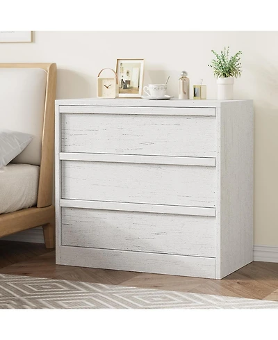 gaomon 3-Drawer Bedroom Dresser, Modern Small Nightstand Chest with Large Storage for Living Room and Nursery