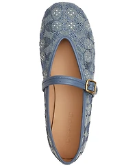 Coach Women's Sculpted C Crinkle Patent Leather Soft Mary Jane Flats