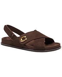 Coach Women's Sculpted C Criss Cross Round Toe Sandals
