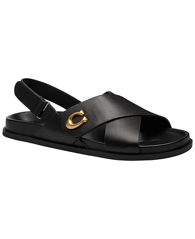 Coach Women's Sculpted C Criss Cross Round Toe Sandals
