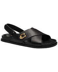 Coach Women's Sculpted C Criss Cross Round Toe Sandals