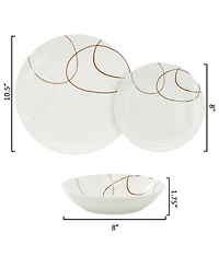 Elama Sydney 18-Piece Dinnerware Set, Service For 6