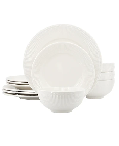 Elama Gianna 12-Piece Dinnerware Set, Service For 4