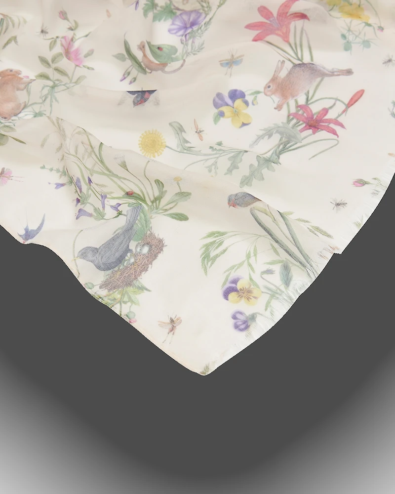 Fable England Women's Bunny Toile Lightweight Scarf