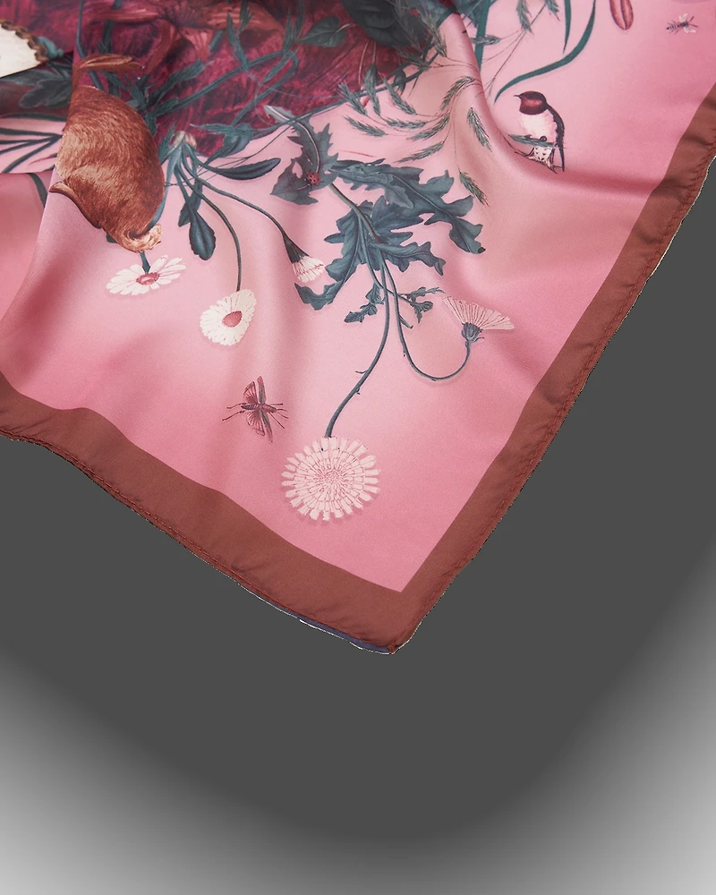 Fable England Women's Bunny Narrative Square Scarf