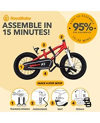 RoyalBaby Freestyle Outdoor Kid's Bicycle with Training Wheels
