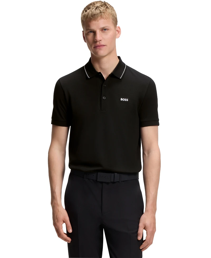 Boss by Hugo Men's Tonal Logo Slim-Fit Polo Shirt
