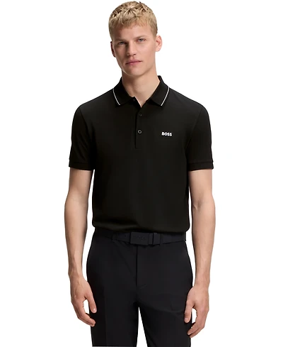 Boss by Hugo Men's Tonal Logo Slim-Fit Polo Shirt