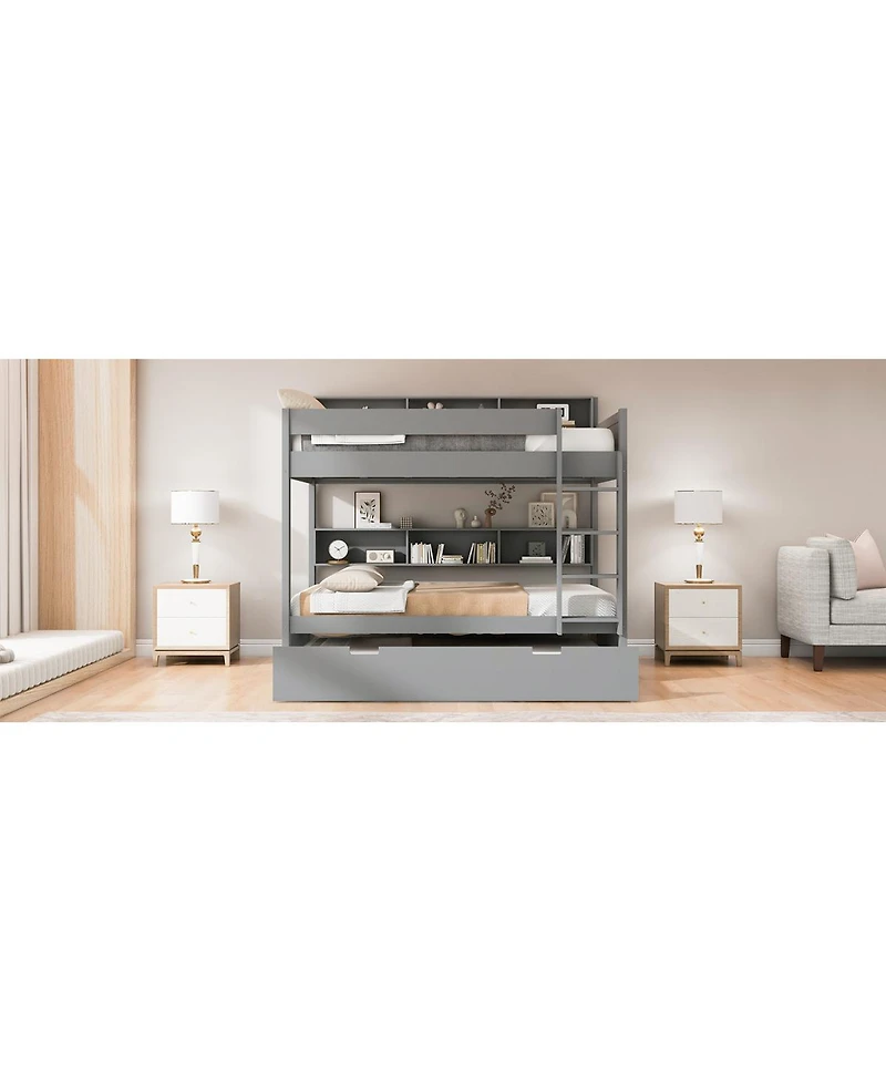 Streamdale Furniture Full over full bunk bed with trundle