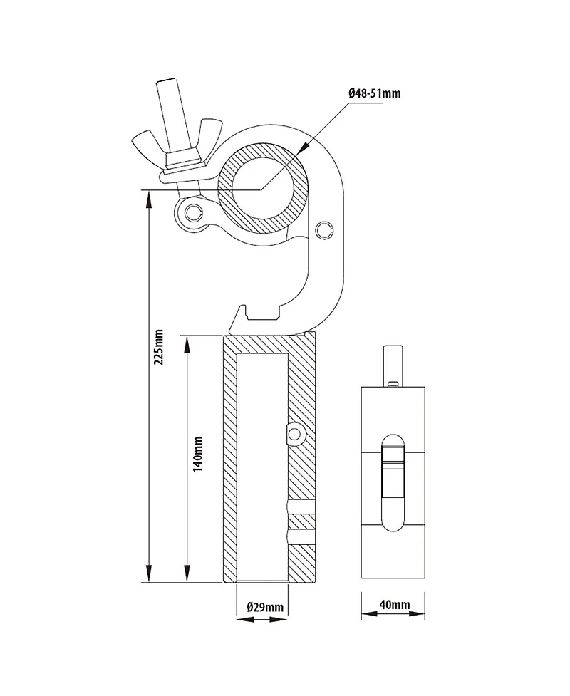 Kupo Handcuff Clamp with 28mm Socket