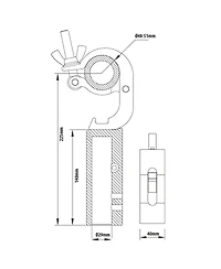Kupo Handcuff Clamp with 28mm Socket