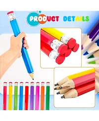Gnuadz Giant Wooden Pencils Novelty Party Favors 9 Pack