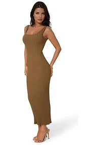 Bebe Women's Crochet U-Neck Maxi Dress