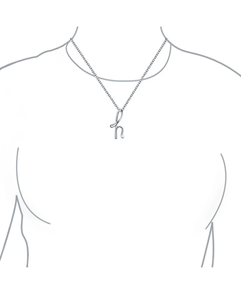 Bling Jewelry Alphabet Initial Pendant Necklace 18 Inch