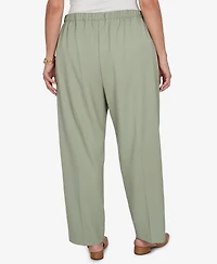 Alfred Dunner Plus Indigo Girls Sage Twill Pants