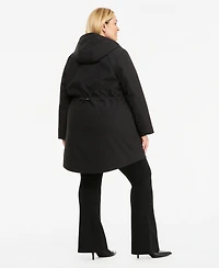 Calvin Klein Plus Softshell Utility Coat, Created for Macy's