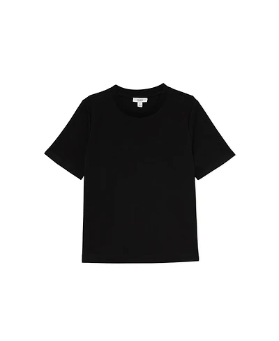 Reiss Women's Stretch-Cotton Ribbed-Neck T-Shirt
