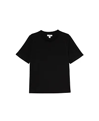 Reiss Women's Stretch-Cotton Ribbed-Neck T-Shirt