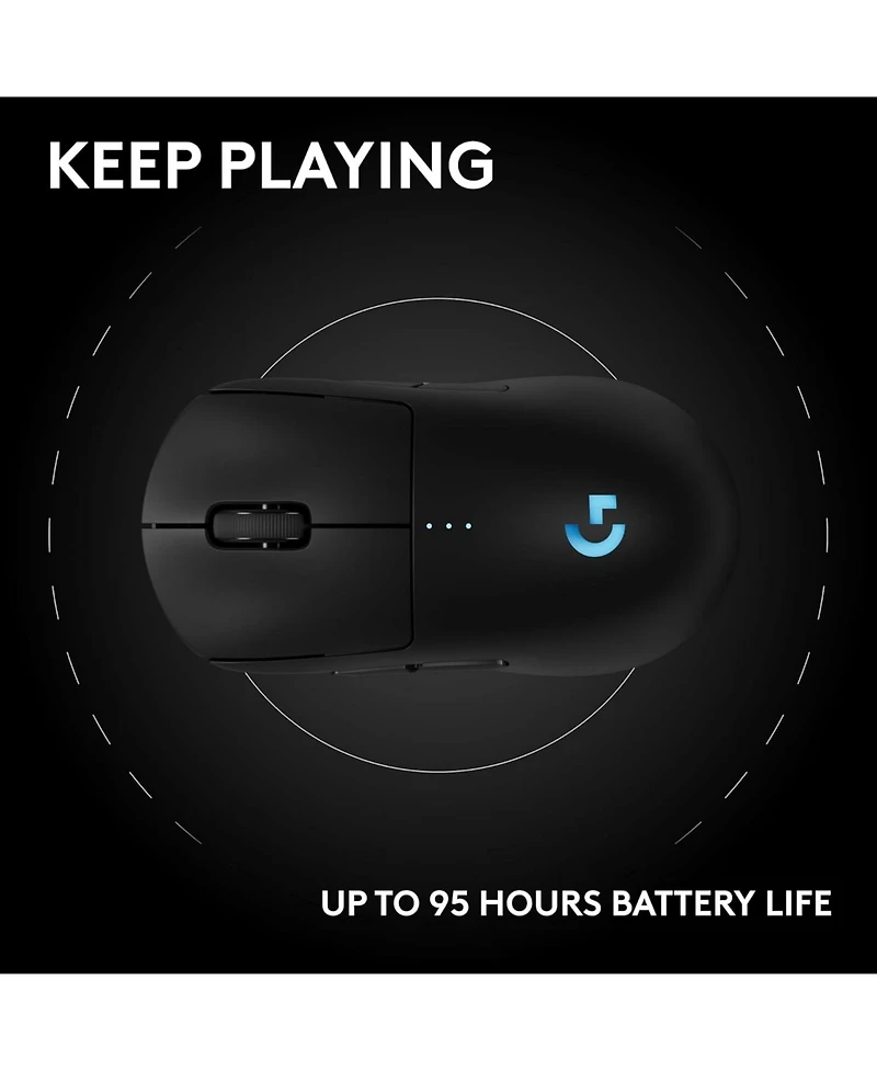 Logitech G Pro 2 Lightspeed Wireless Gaming Mouse: Ambidextrous, 4 Side Buttons, 44K Dpi, Usb-c Charging, Pc/Mac Compatible