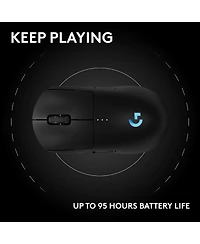 Logitech G Pro 2 Lightspeed Wireless Gaming Mouse: Ambidextrous, 4 Side Buttons, 44K Dpi, Usb-c Charging, Pc/Mac Compatible