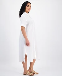 Eileen Fisher Women's Cotton Classic Collar Shirtdress
