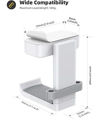 Lamicall Sticky Headphone Stand - 360 Degree Rotation Earphone Adhesive Hook Holder Mount