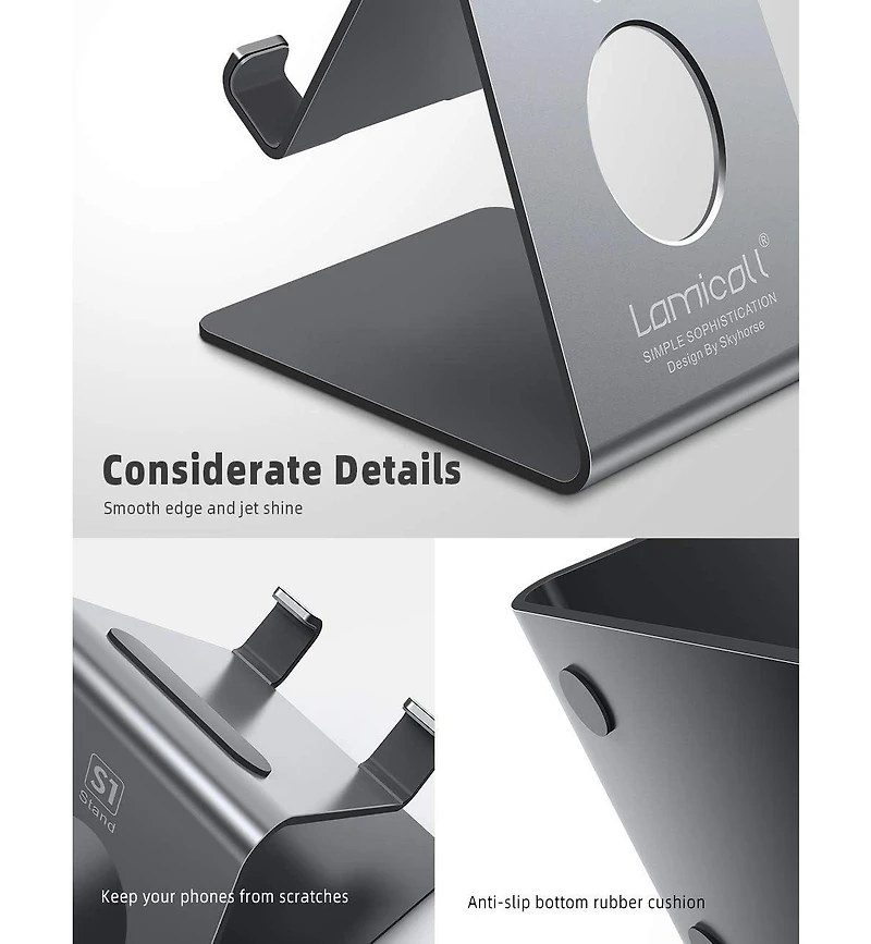Lamicall Cell Phone Stand,Accessories Desk,Phone Dock