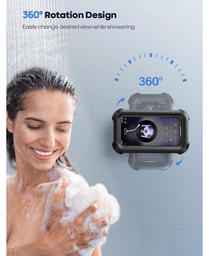 Lamicall Waterproof Shower Phone Holder - Bathroom Bath Cellphone Accessories