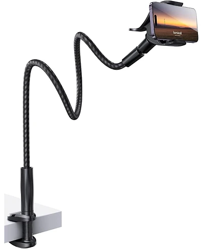 Lamicall Gooseneck Phone Holder for Bed - Overhead Cell Phone Mount Stand for Bed, Desk