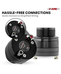 5 Core Super Tweeter 2Pc 1" Car Audio Speaker 60W Max Power 4 Ohm Titanium Diaphragm Neodymium Magnet