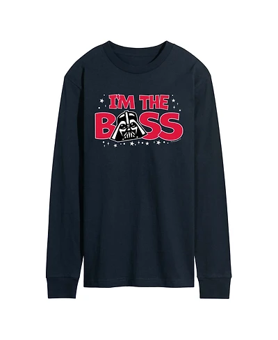 Airwaves Men's Vader Im The Boss Long-Sleeve Graphic T-Shirt