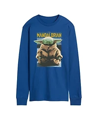 Airwaves Men's The Mandalorian Meditate Child Long-Sleeve Graphic T-Shirt