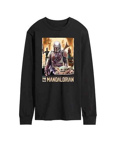 Airwaves Men's The Mandalorian Collage Long-Sleeve Graphic T-Shirt