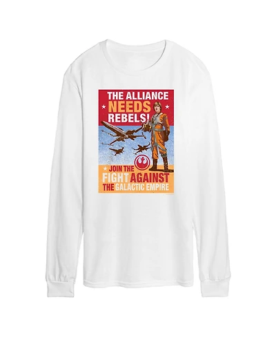 Airwaves Men's Luke Rebels Needed Long-Sleeve Graphic T-Shirt