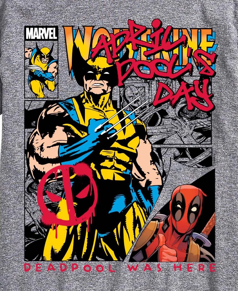 Airwaves Men's Deadpool April Pool's Day Comic Short-Sleeve Graphic T-Shirt