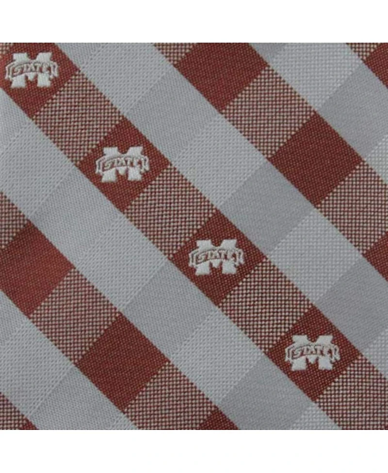 Eagles Wings Men's Mississippi State Bulldogs Woven Checkered Tie