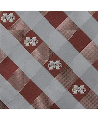 Eagles Wings Men's Mississippi State Bulldogs Woven Checkered Tie