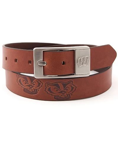 Eagles Wings Men's Wisconsin Badgers Brandish Leather Belt