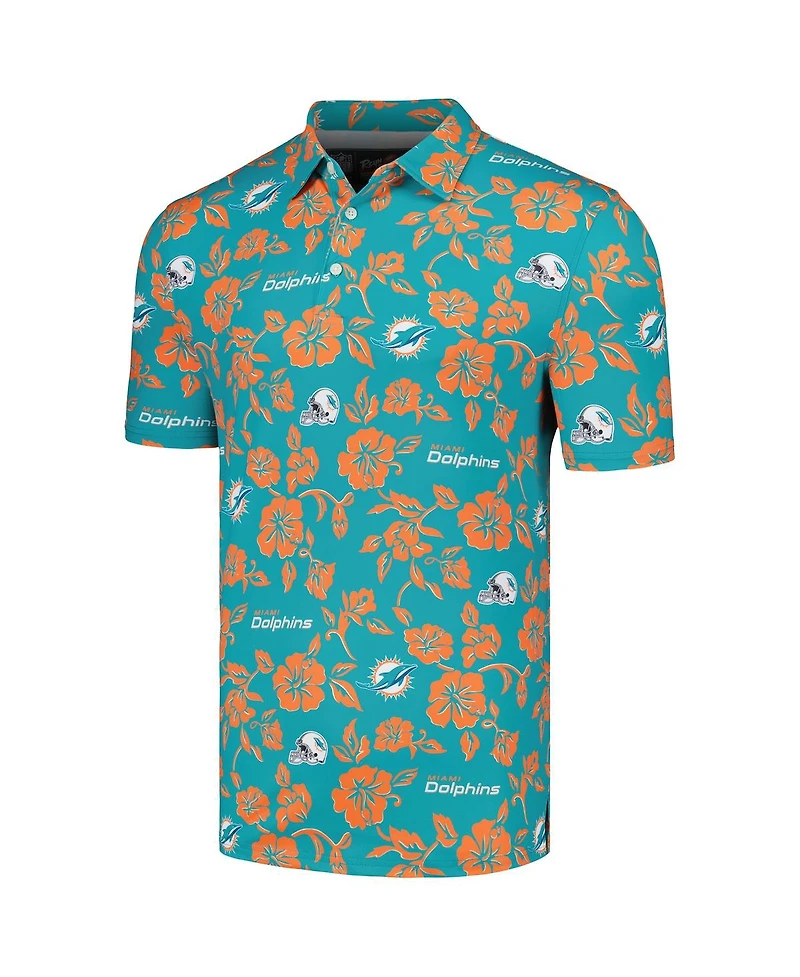 Reyn Spooner Men's Aqua Miami Dolphins Pua Performance Polo Shirt