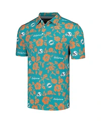Reyn Spooner Men's Aqua Miami Dolphins Pua Performance Polo Shirt