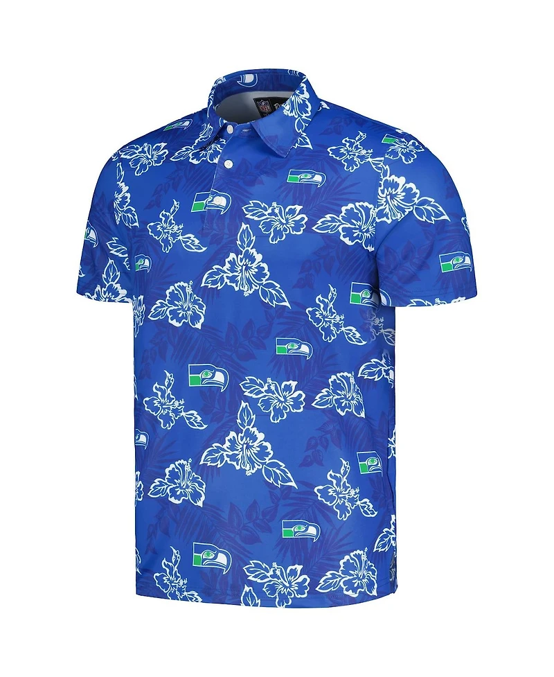 Reyn Spooner Men's Royal Seattle Seahawks Throwback Pua Performance Polo Shirt