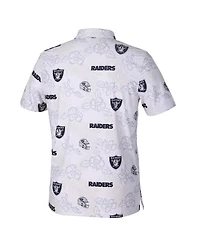 Reyn Spooner Men's White Las Vegas Raiders Pua Performance Game Day Polo Shirt