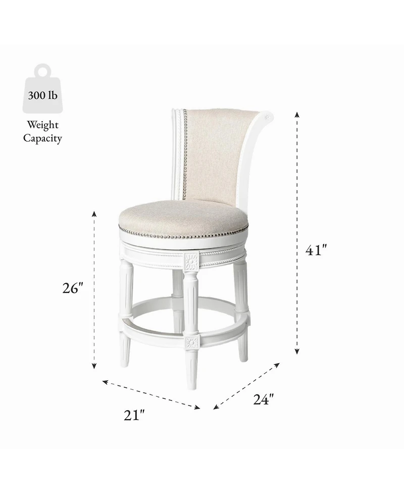 Maven Lane Pullman Counter Stool Finish with Faux Leather