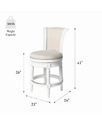 Maven Lane Pullman Counter Stool Finish with Faux Leather